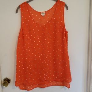 Flowy polka-dot tank top
